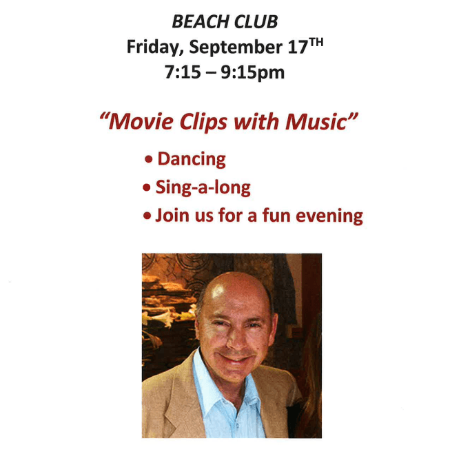 FRIDAY NIGHT SPECIAL PREMIERE BEACH CLUB Friday, September 17th 7:I5PM – 9:15pm