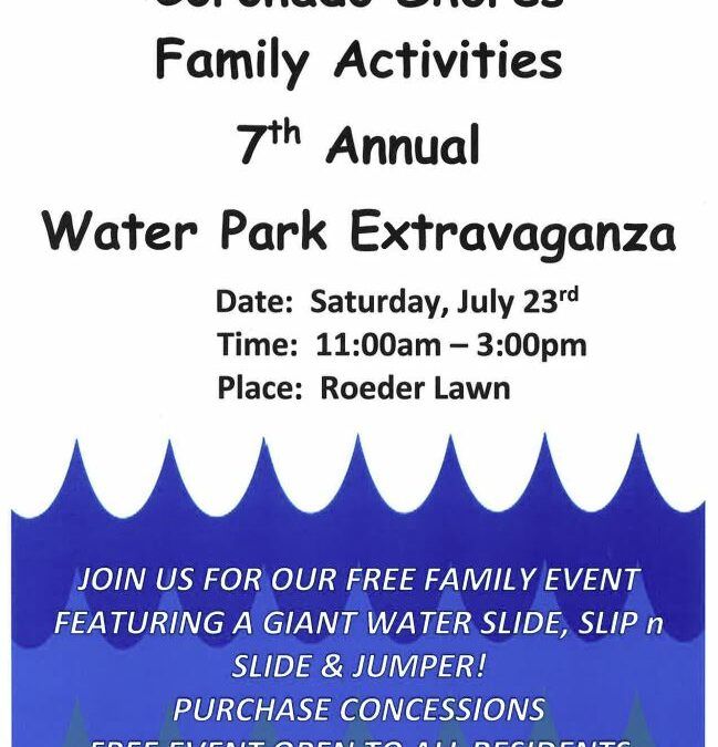 Family Activities Water Park Saturday July 23rd