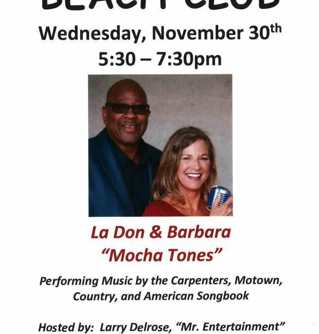 La Don & Barbara Mocha Tones Wednesday, November 30th 5:30 – 7:30 Pm