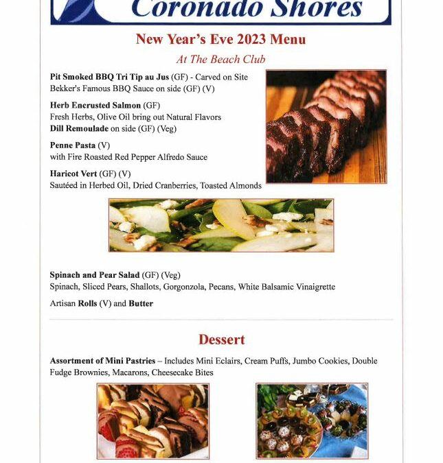 New Year’s Eve Menu