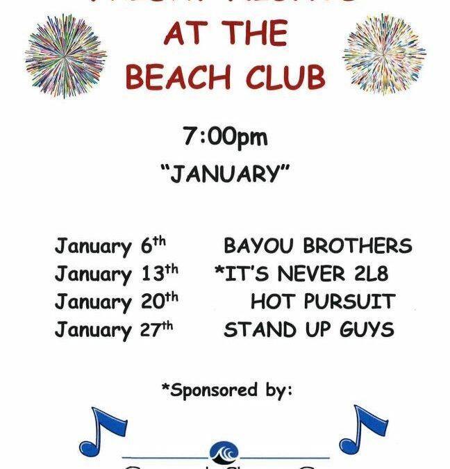 Friday Nights at The Beach Club January 2023