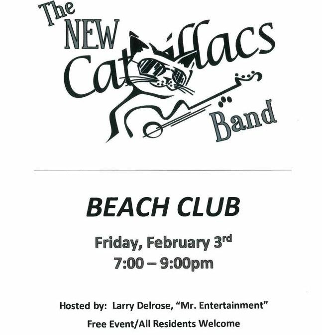 The New Catillacs Band Friday February 3rd 7:00 – 9:00 pm