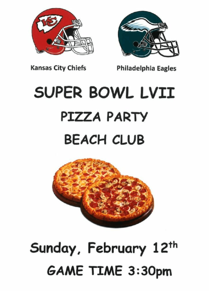 Super Bowl Party Sunday Feb 12 Game Time 3:30pm – Coronado Shores Landscape  & Recreation