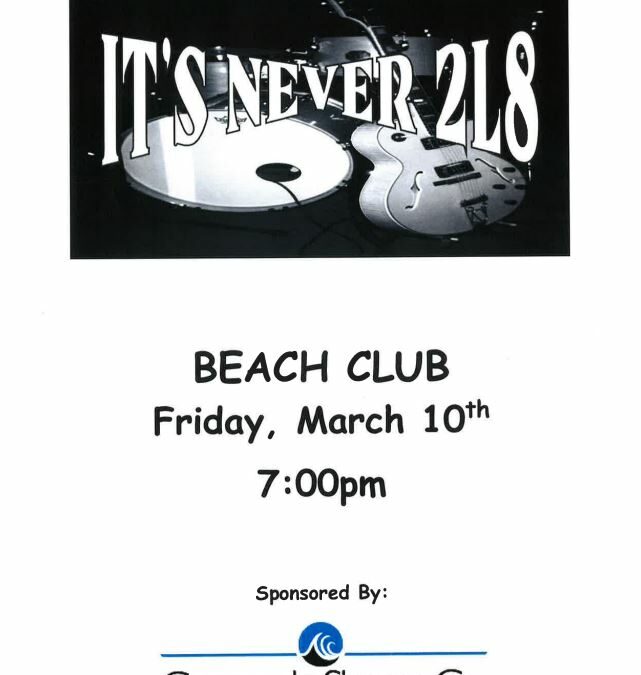 It’s Never 2L8 – Friday March 10th