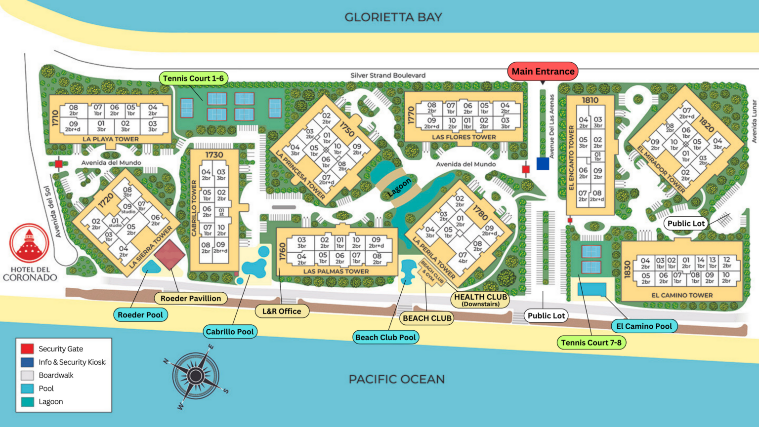 Updated Complex Map of Coronado Shores
