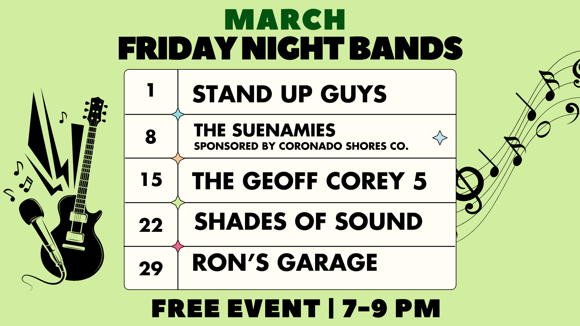 March Friday Night Bands